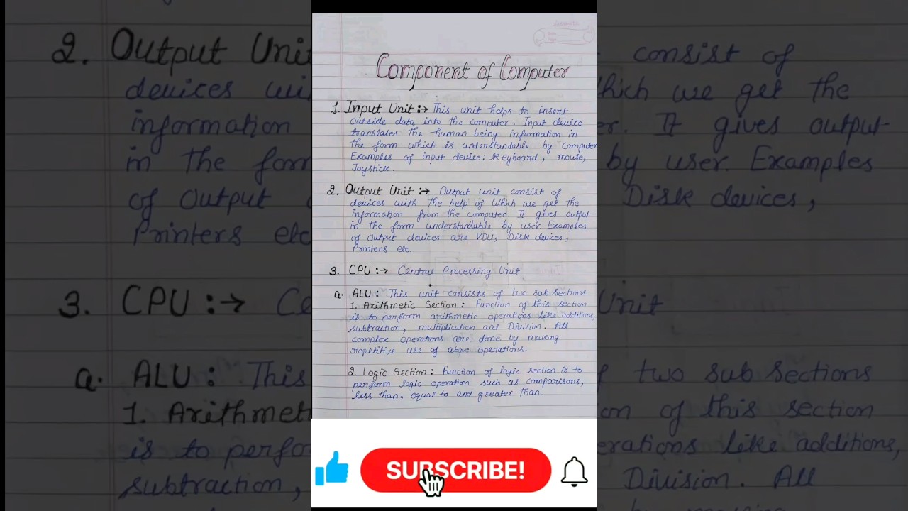 Components of Computer| parts of computer #shorts #partsofcomputer #computer #youtubeshorts 📝🔥💯