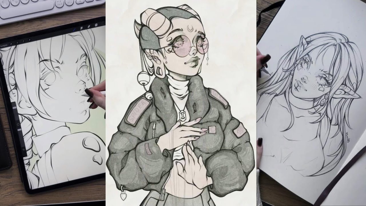 🖌️🎨Art drawing  tiktok compilations  ~ 😍Anime  #218