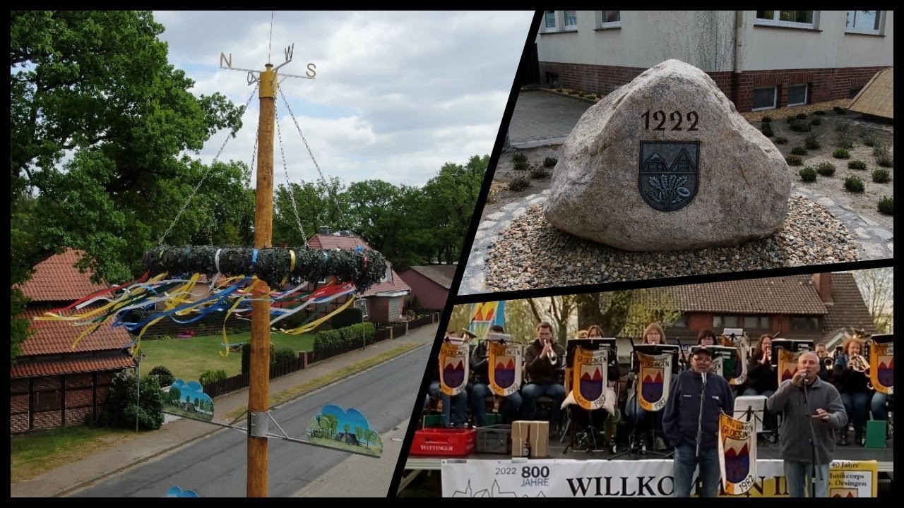 Jubil&auml;umsparty mit Maibaum: 800 Jahre Oesingen & 40 Jahre Musikcorps