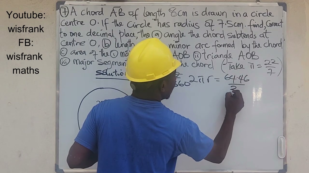 WASSCE 2023 Nov-Dec Core Mathematics Question No. 7  (Circle Theorems)