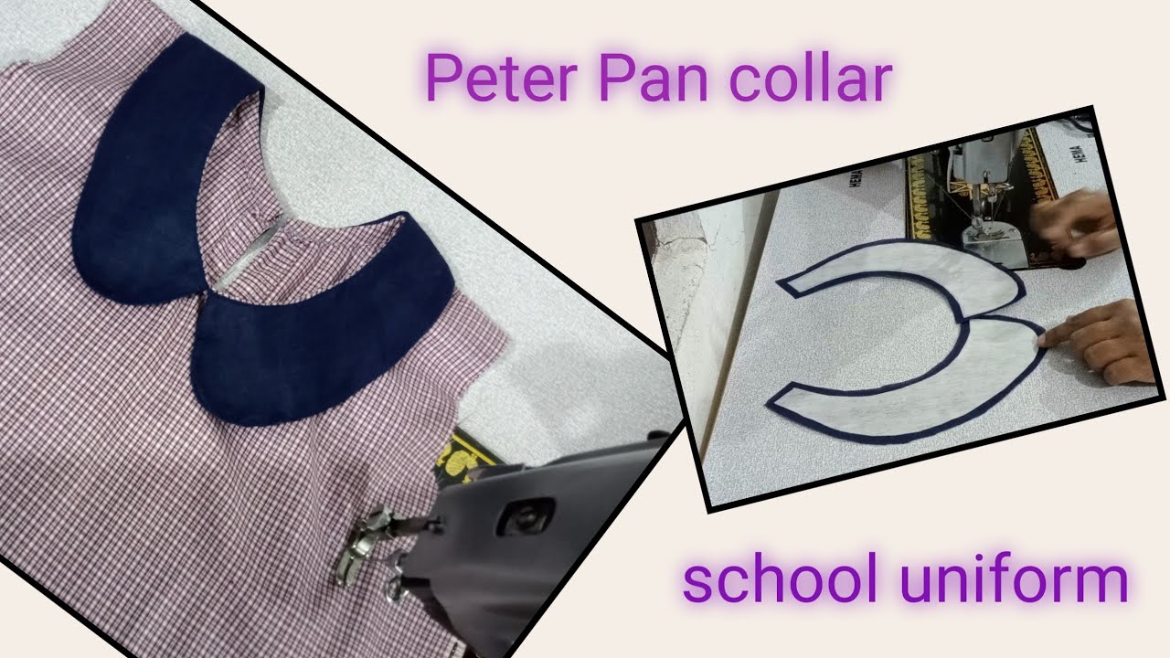 Peter pan collar neck cutting and stitching | frock |college| school uniform| school dress