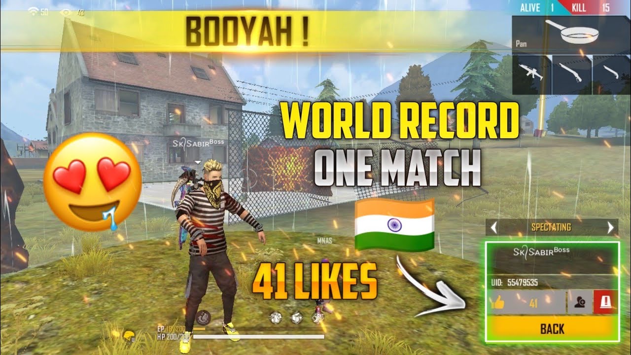 SK SABIR BOSS WORLD RECORD 🇮🇳 !! ONE MATCH HIGHEST LIKE 41😱 !! 