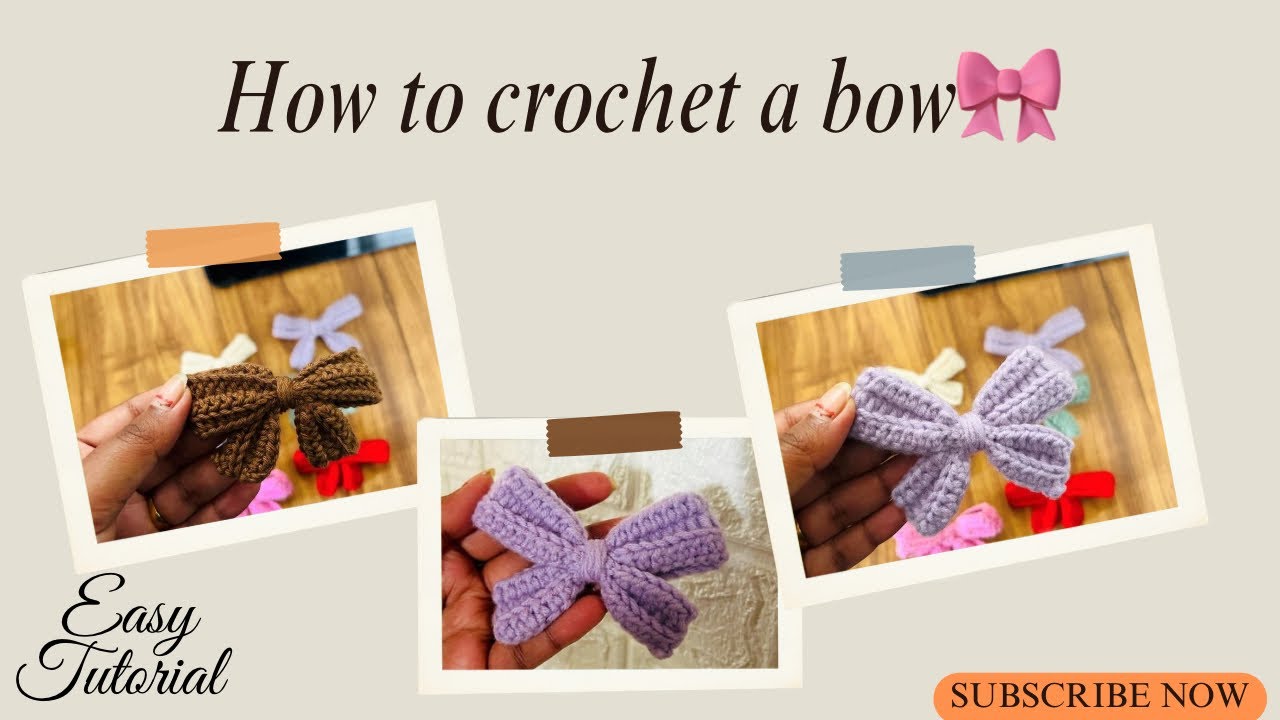 Simple Crochet Bow for Beginners | Quick & Easy🎀