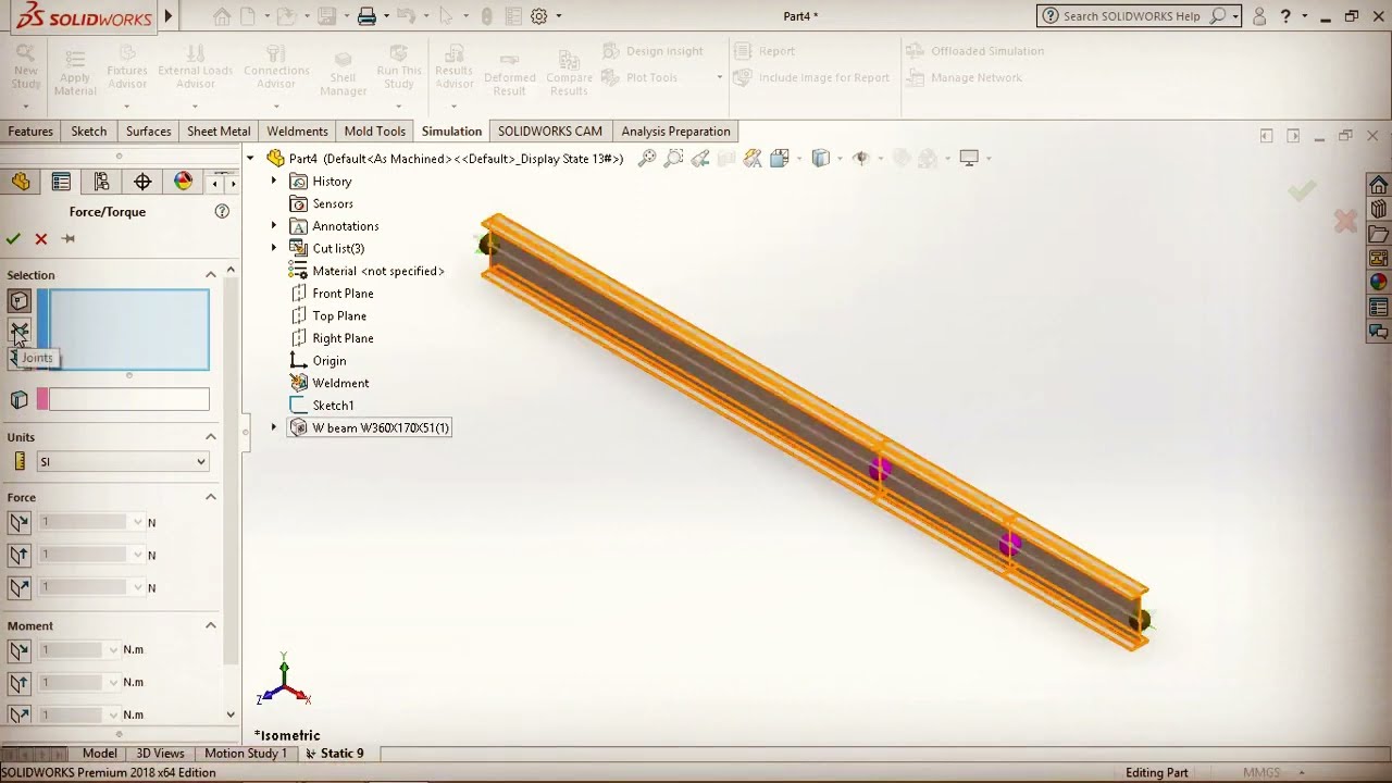 Solidworks Simulation - Kiriş Analizi 02