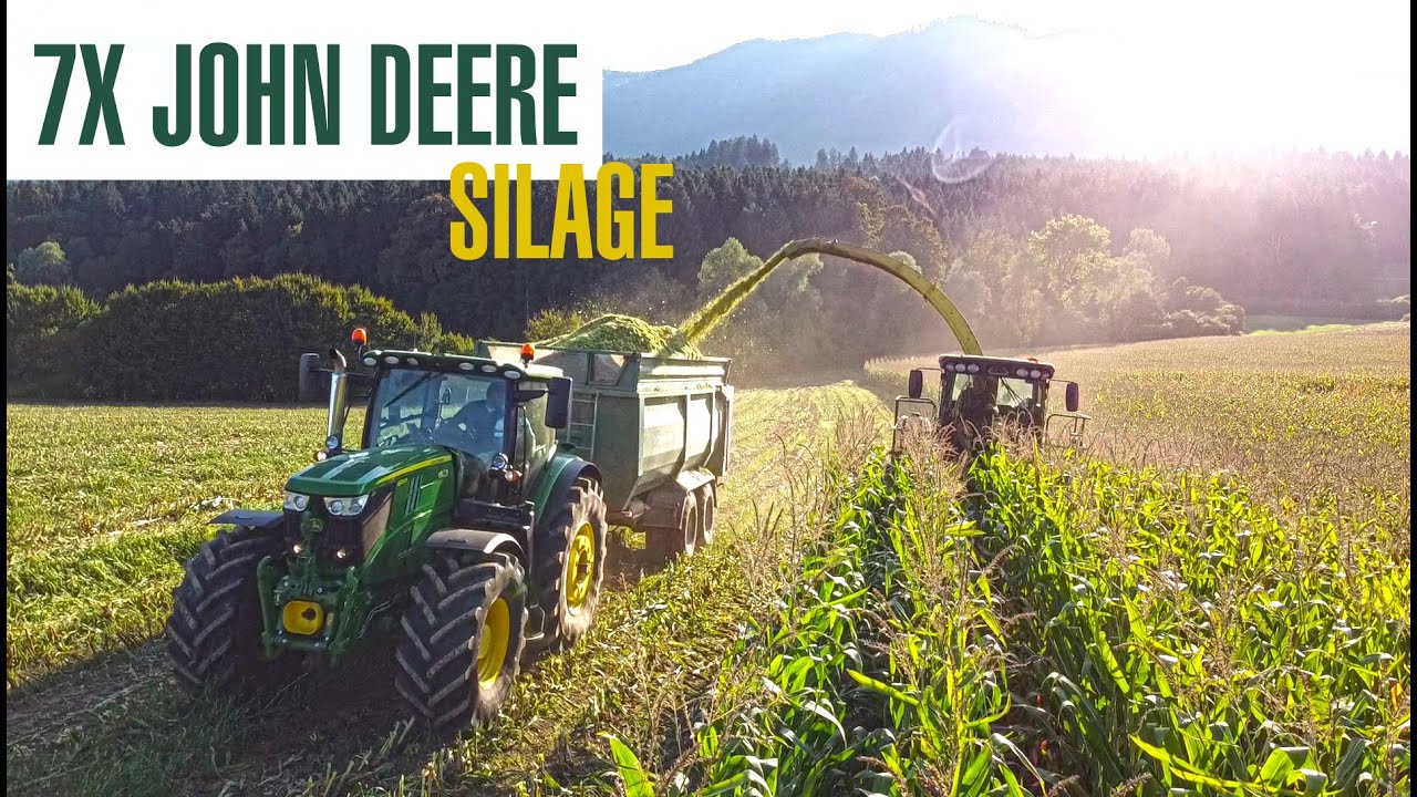 7x JOHN DEERE - SILAGE IN SLOVENIA 2021 corn/kukurydza/mais/silaža