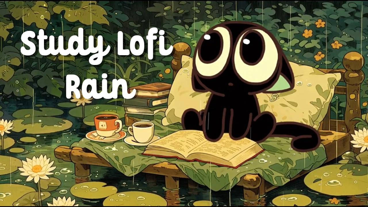 Healing Lotus Pond Lofi Cat 🌿Zen Lofi Cat ~ Calm Music for Inner Peace