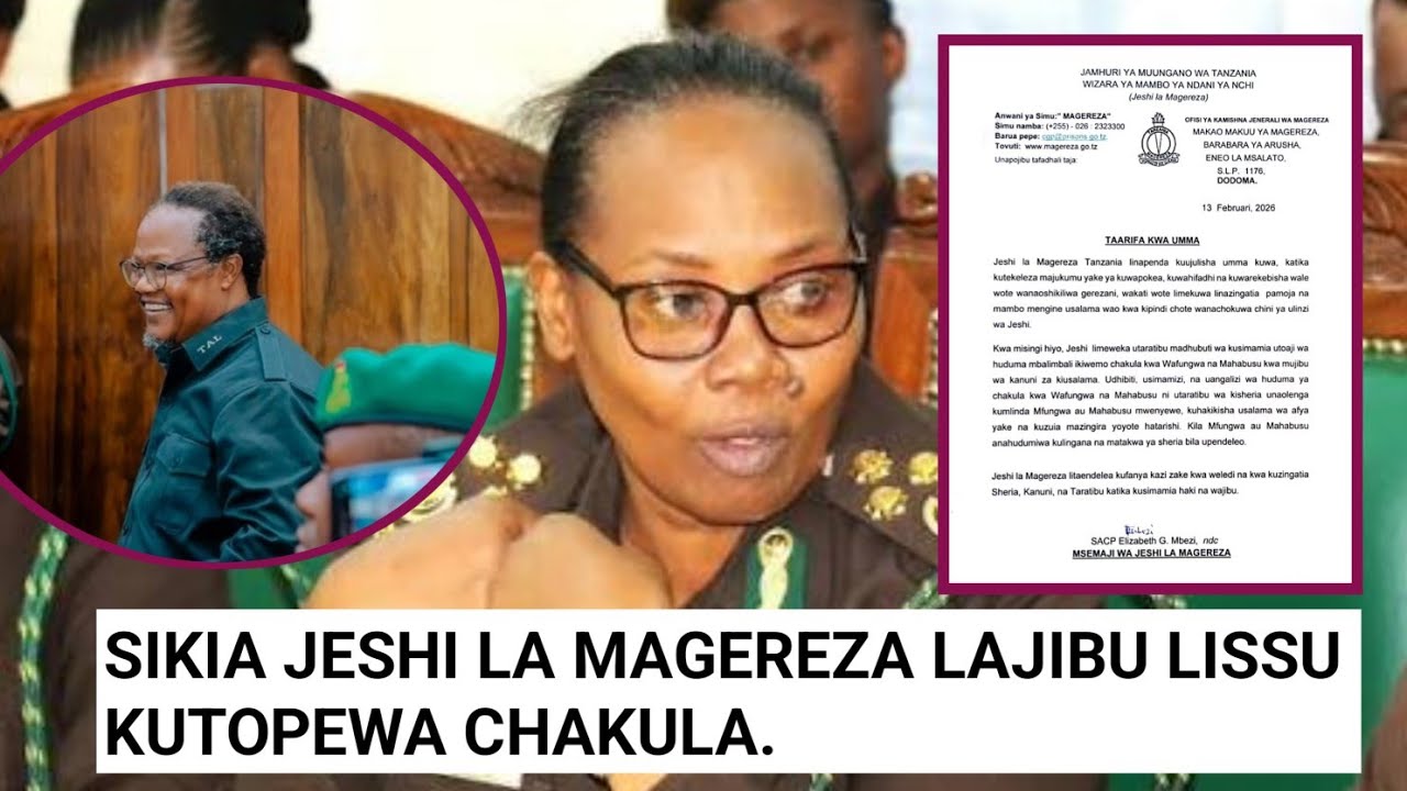 SIKIA JIBU LA JESHI LA MAGEREZA TUNDU LISSU KUNYIMWA CHAKULA