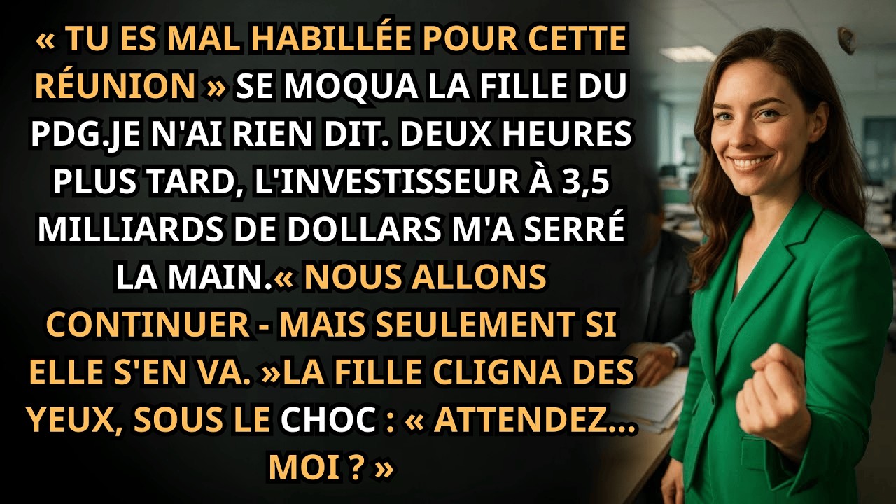 Elle s’est moquée de mon costume, mais l’investisseur a eu le dernier mot | Revanche silencieuse 💼
