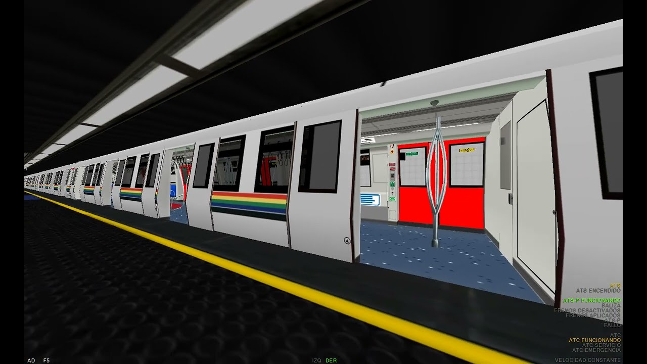 Línea 2 Openbve prueba del Tren Alstom metrópolis S9 Repotenciado MR-08