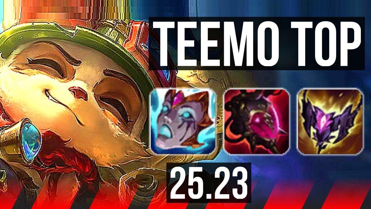TEEMO vs DARIUS (TOP) | 6 solo kills, Godlike, 12/4/8 | EUW Master | 25.23