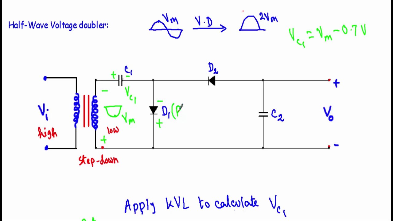 Voltage Doubler Circuit (Half & Full Wave)