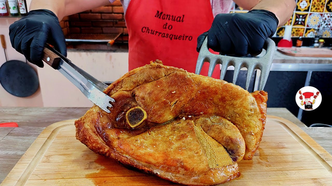 Como Fazer Pernil Assado na Churrasqueira Perfeito