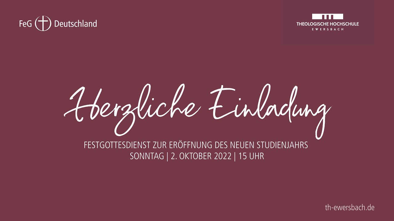 FeG Theologische Hochschule | Festgottesdienst zur Eröffnung des neuen Studienjahres