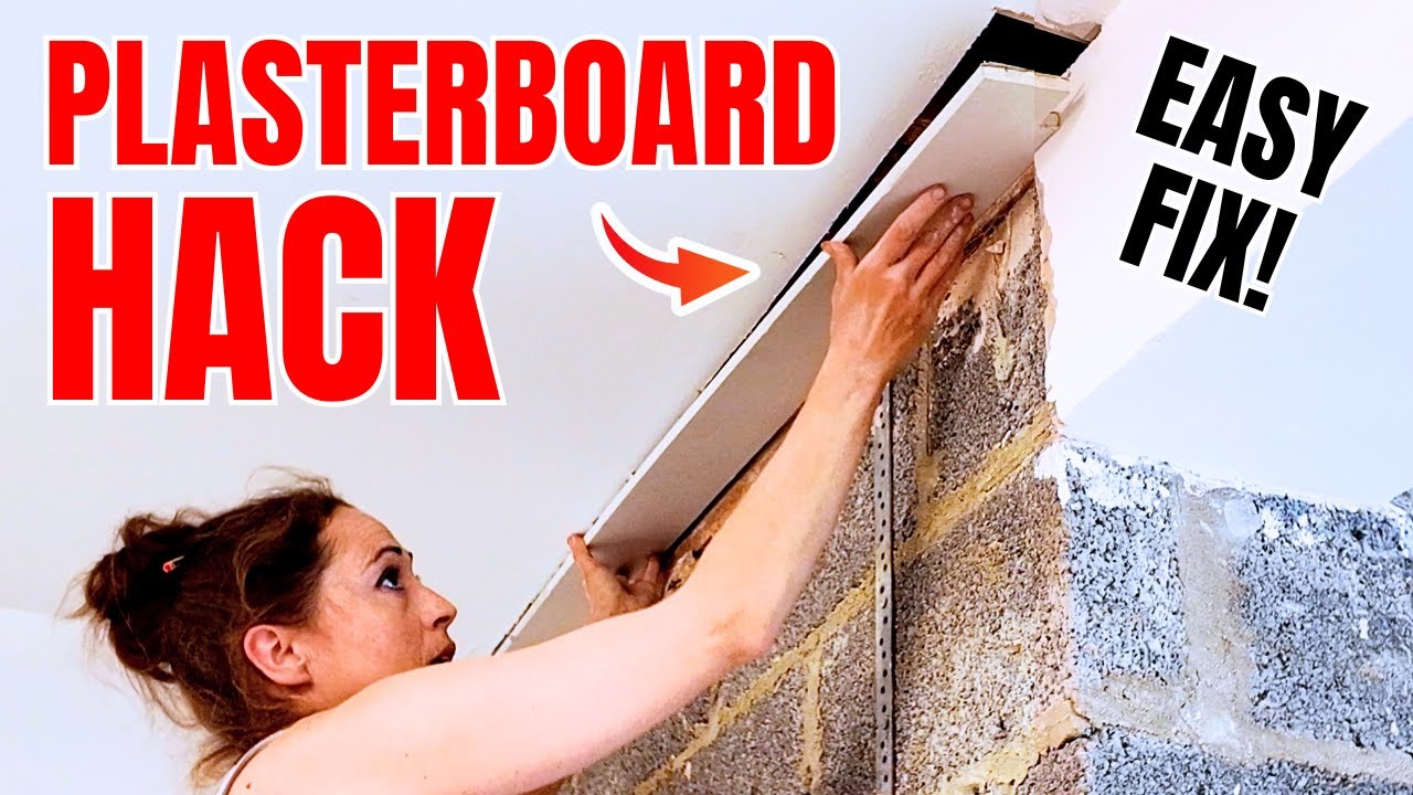 Simple plasterboard hack to repair large holes that BEGINNERS should know!