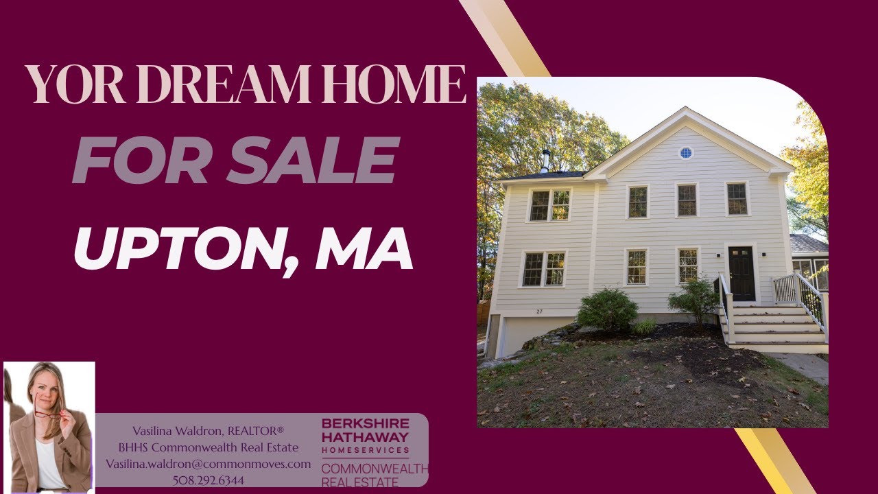 Upton MA Home for Sale | 4 Bedroom Colonial with Finished Basement & Sunroom | 27 Fowler Rd Tour