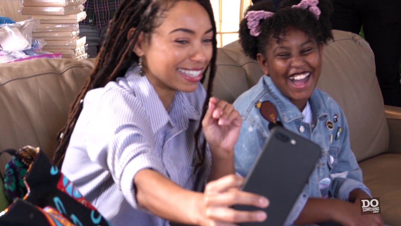Logan Browning visits Los Angeles Mission | DoSomething.org