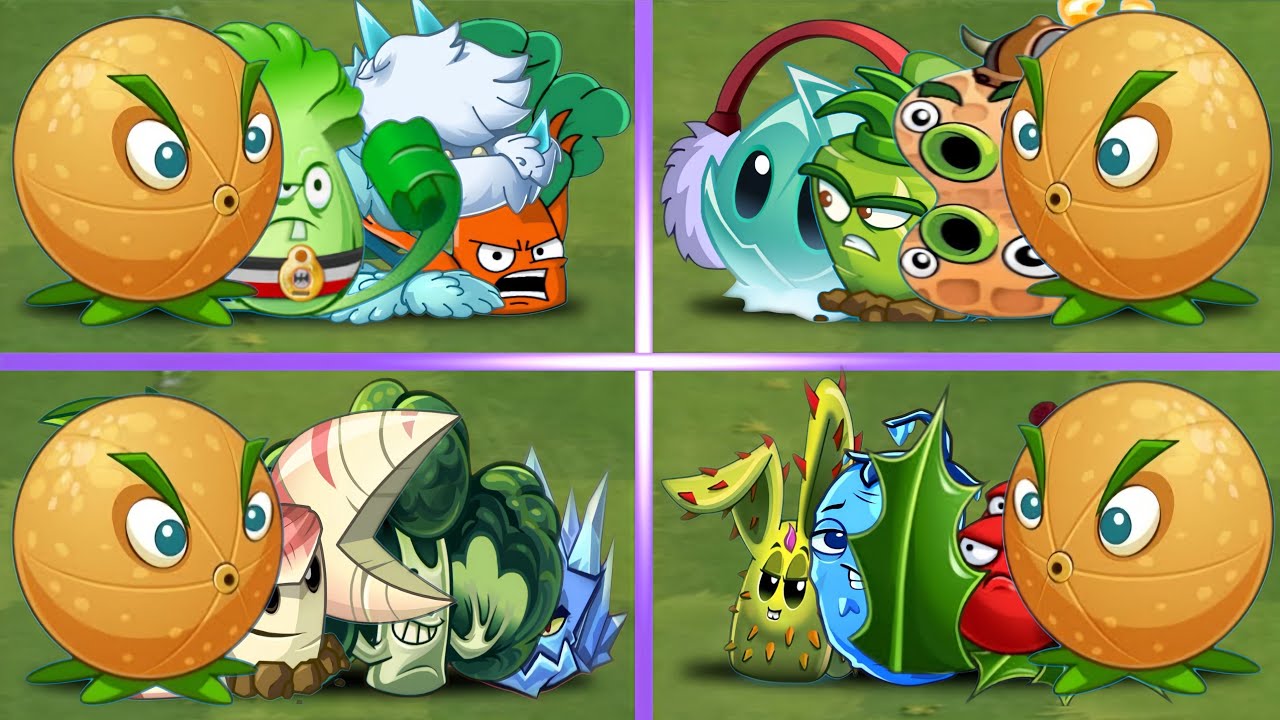 4 Team Citron + Random plants battles - Who Will Win 