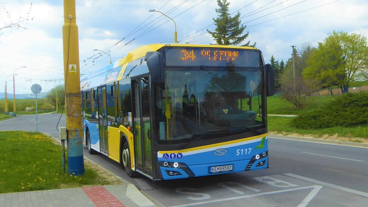 Bus MHD ride in Košice (Jazda Autobusom MHD v Košiciach) Linka 34