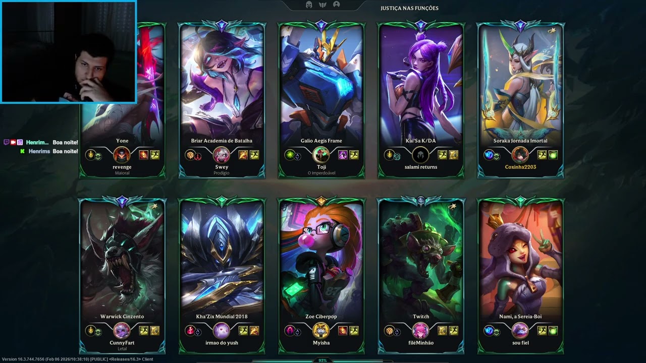 LIVE de 09/02/2026 - (League of Legends)