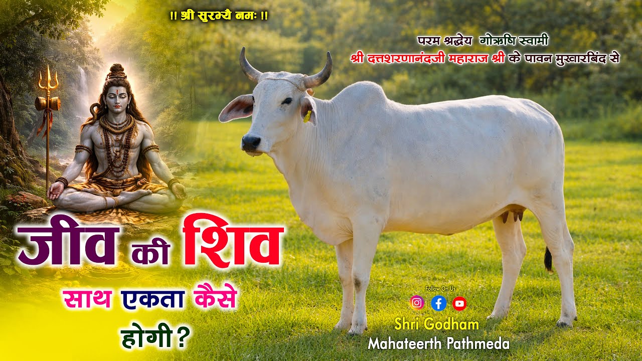 जीव की शिव के साथ एकता कैसे होगी | गोऋषि महाराजश्री Shree Godham Mahatirth Pathmeda
