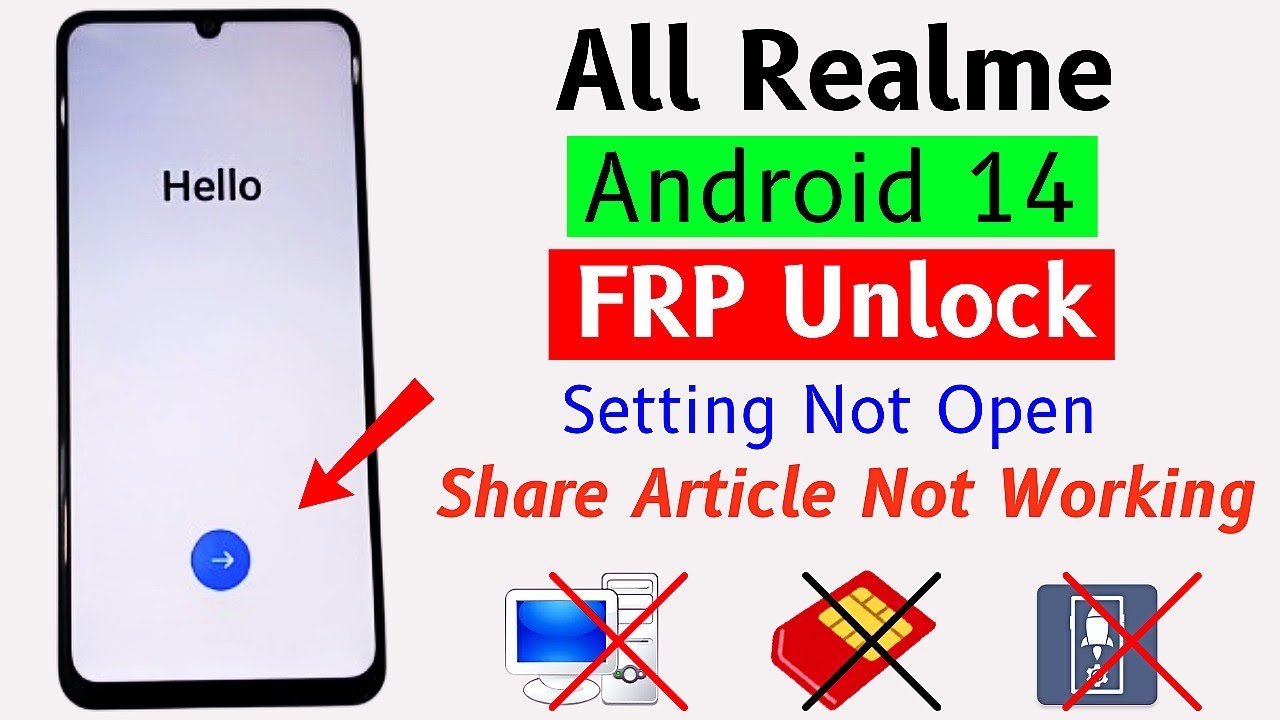 All Realme Android 14 Frp Unlock | C51/C53/C61/C63/C67/Note 50/60 Gmail Account Bypass Without PC
