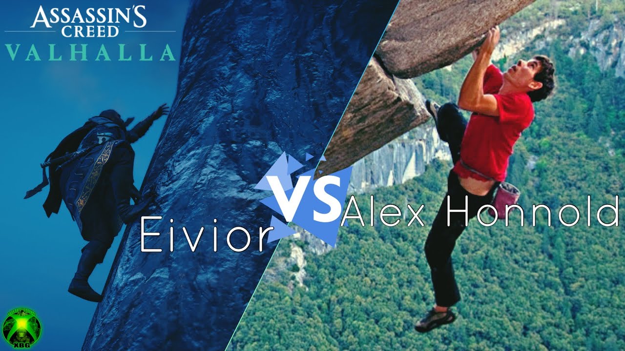 Assassin's Creed Valhalla Eivior Vs Alex Honnold Mountain Climb