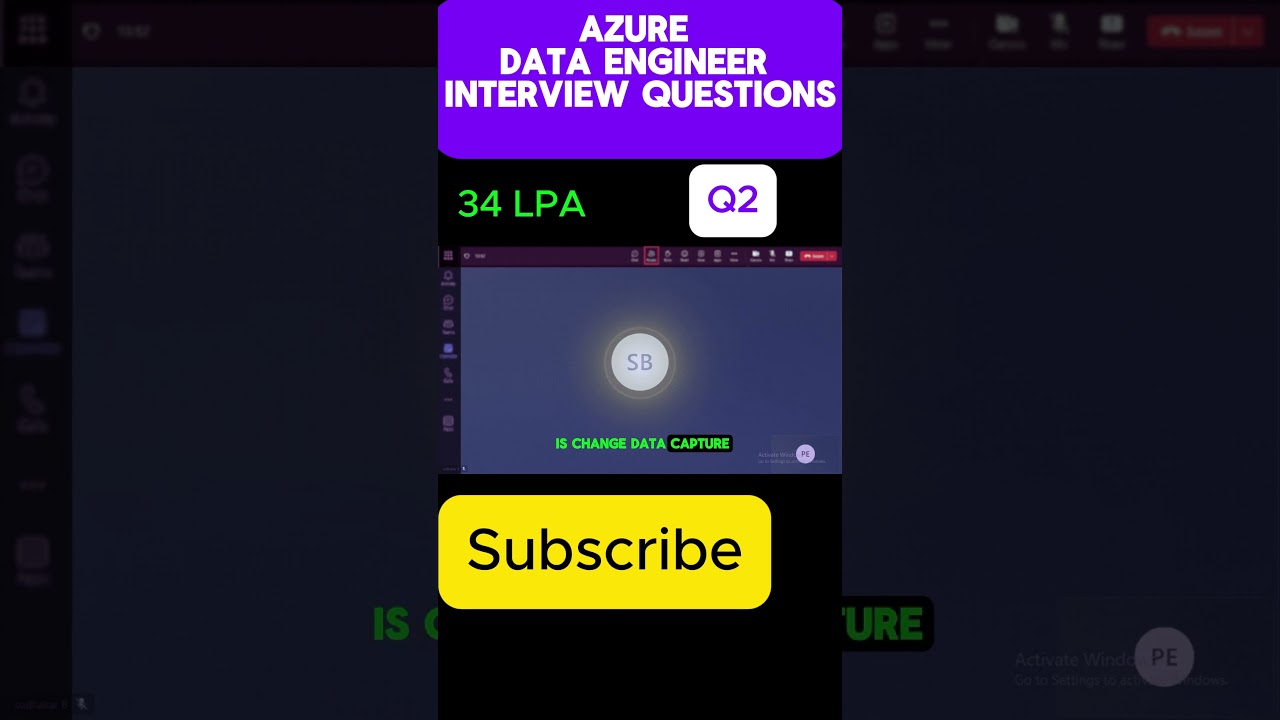 Azure Data engineer Interview Questions and Answers  Live Experience| 3-9 Years | Client round | Q2