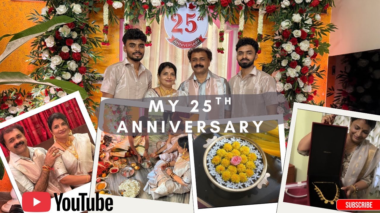Silver Jubilee | ನಮ್ಮ 25th Anniversary ✨| celebration vlog and reveals🤩 #kannadavlog #youtube #asmr