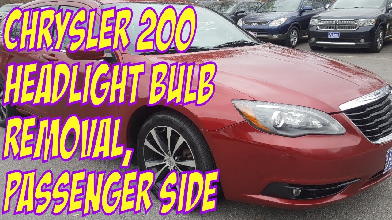 Chrysler 200 Headlight Bulb Removal - Passenger 9012 bulb