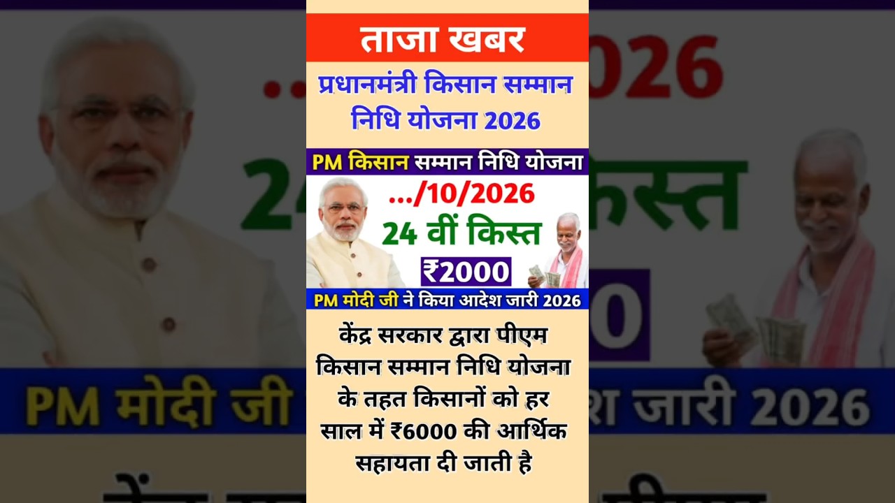 pradhanmantri किसान Samman Nidhi Yojana ki चौबीसवीं Installment date |#pmkisan #shorts #24th #किस्त