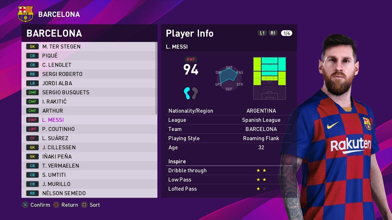 eFootball PES 2020 - Barcelona Player Ratings