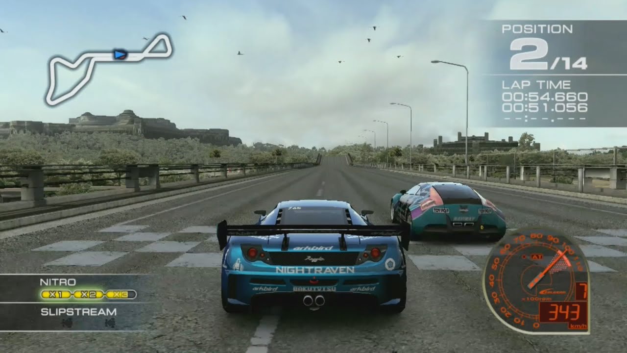Ridge Racer 7 Maker's Trial ZOLGEAR with Raggio at Shadow Caves R [Control view]