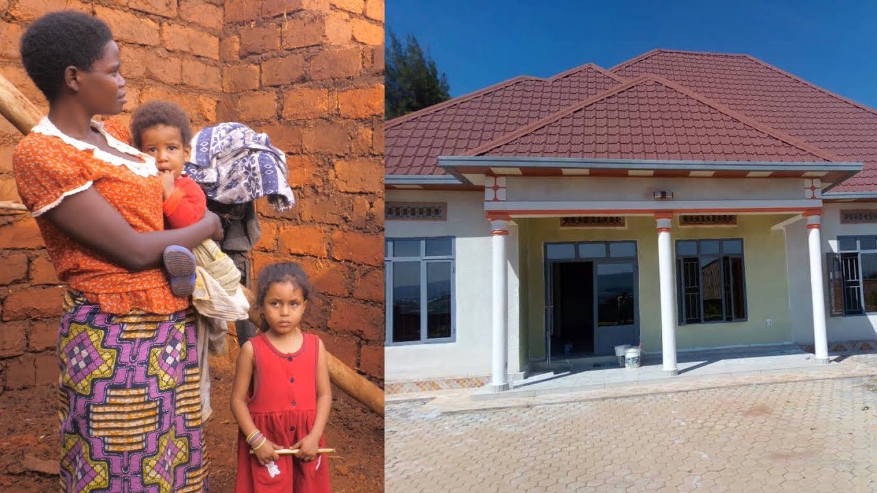 Yujuje inzu yakataraboneka wamugore wabyaranye nabazungu bakamuta | ibyishimo byamurenze ararira