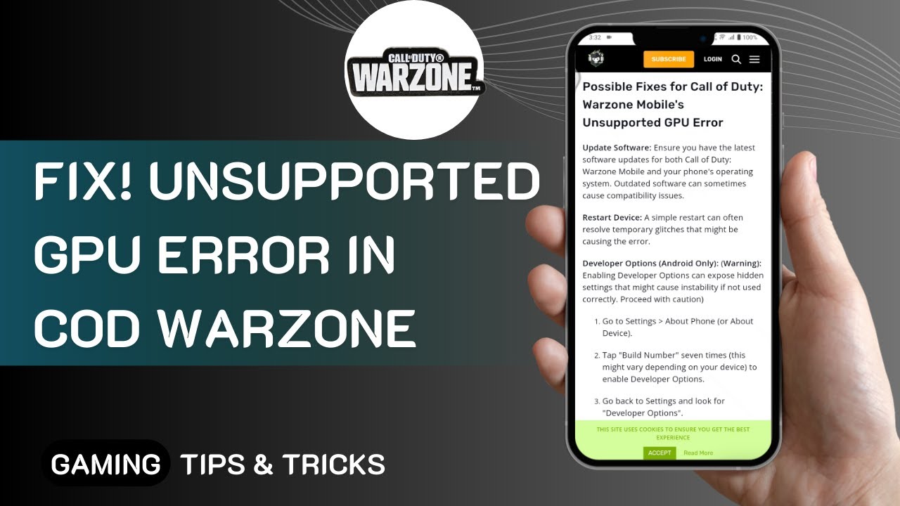 How To Fix Unsupported GPU In Cod Warzone Mobile Unable To Launch Error | Unsupported GPU Cod Warzon