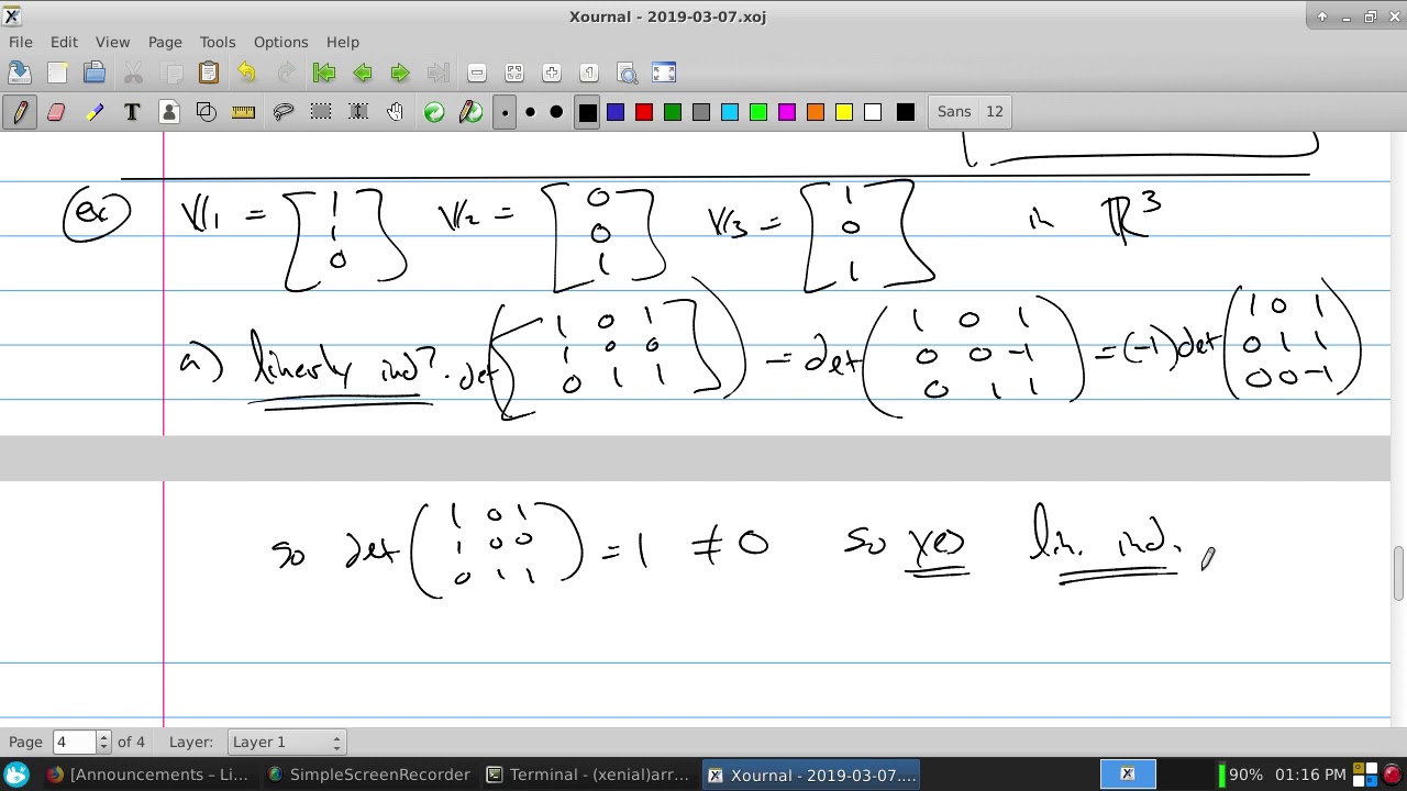 Basis and Dimension - Section 3.4