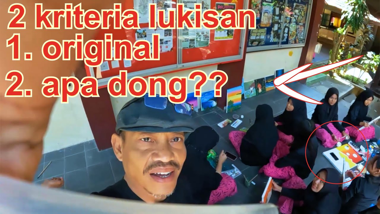 Seru2an bareng kelas 9c membuat lukisan dengan media kanvas buatan sendiri