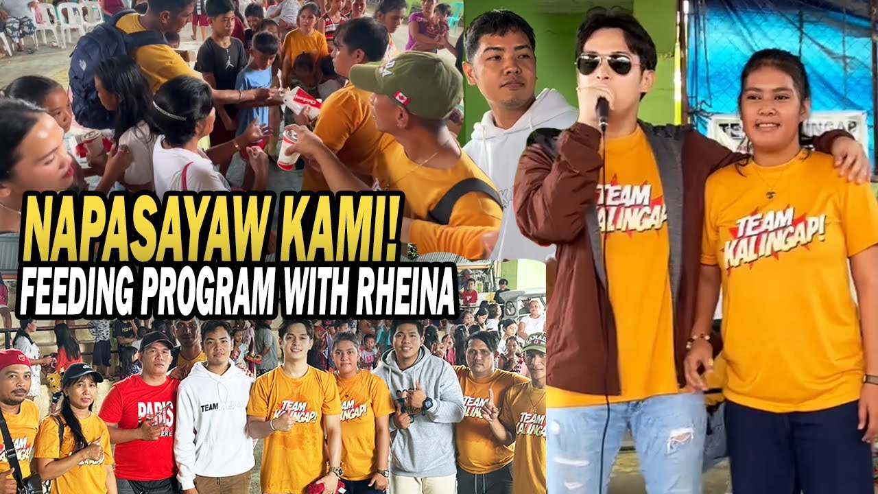 PART 96 | KALINGAP RAB, EDU, AT RHEINA NAPASAYAW SA FEEDING PROGRAM!