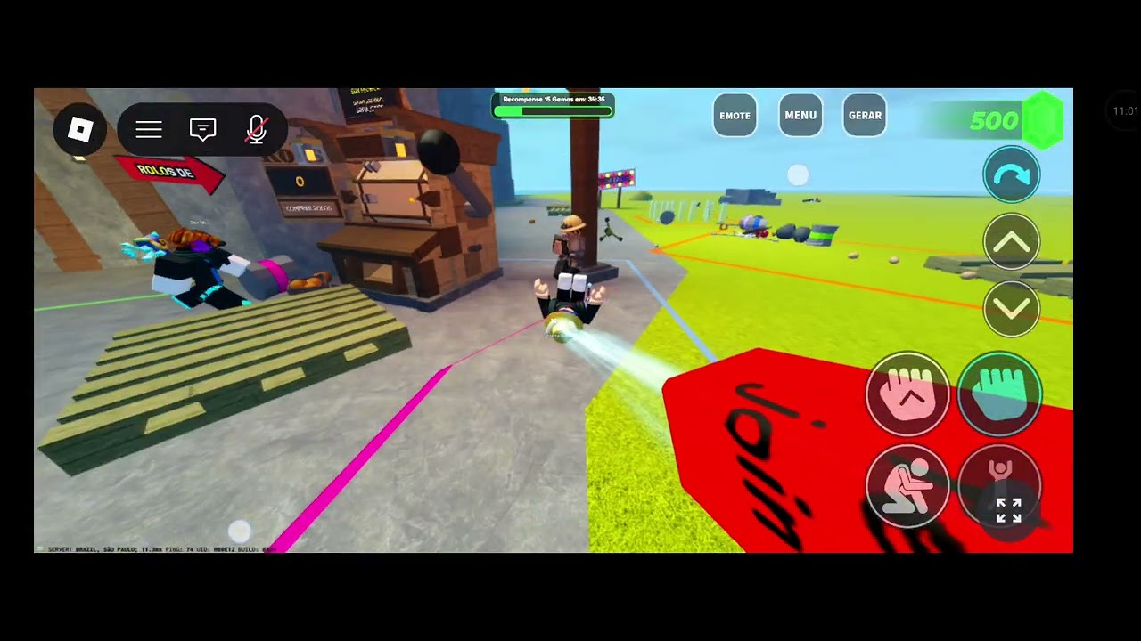 Jogando roblox 