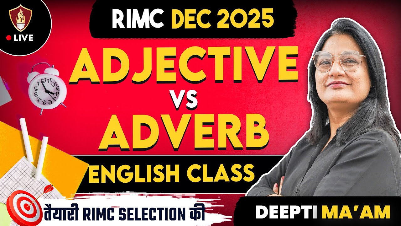 RIMC English Grammar | ADJECTIVE vs ADVERB | RIMC Exam Paper Solution | English PYQ's