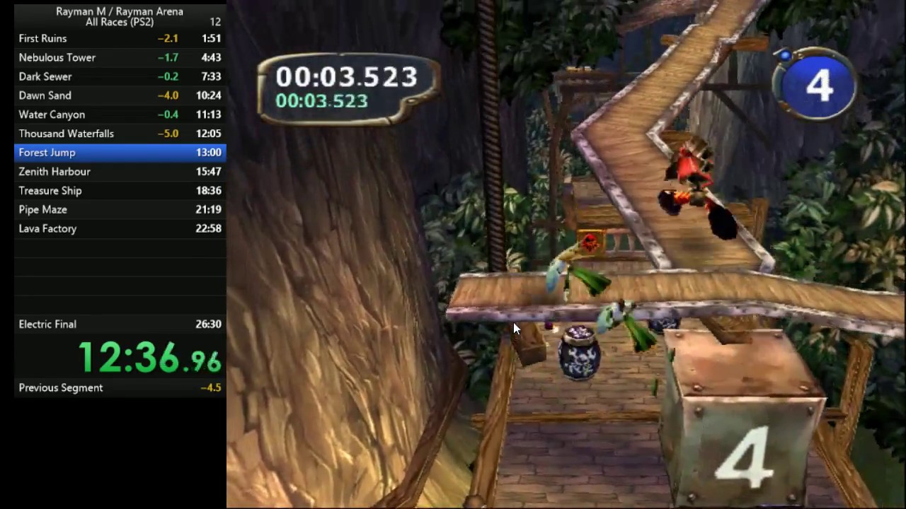 Rayman M - All races speedrun in 26:12