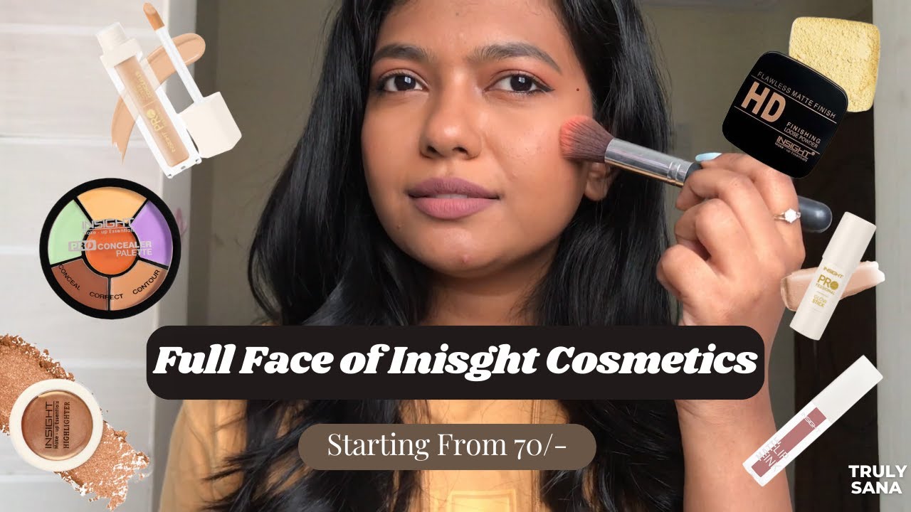 *ONE BRAND TUTORIAL* FULL FACE OF INSIGHT COSMETICS ON DUSKY Skin | Starting FROM RS.70 | IN TAMIL |