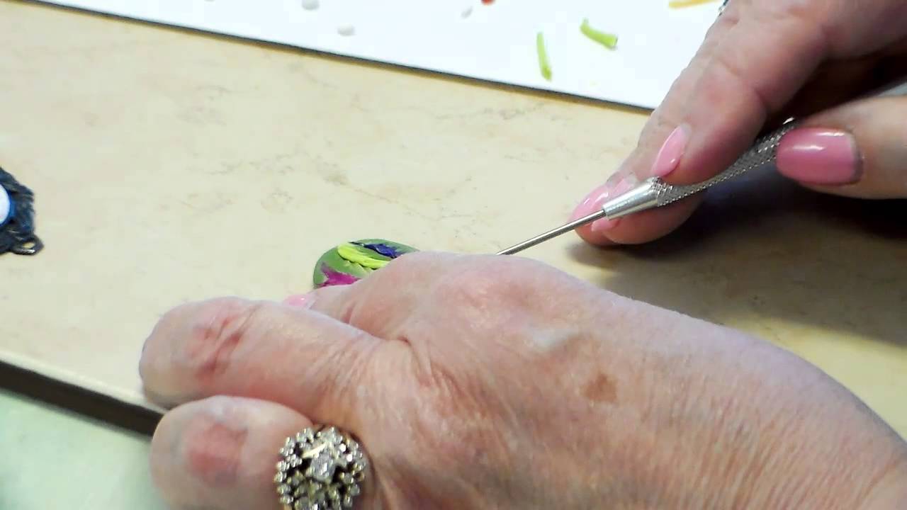 Polymer Clay Embroidery and 
