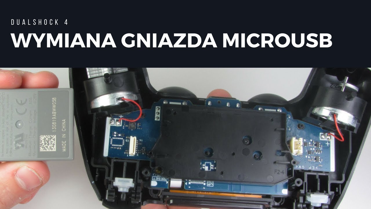 Wymiana gniazda microUSB dualshock 4 - wymiana USB w padzie PS4 - pad nie ładuje