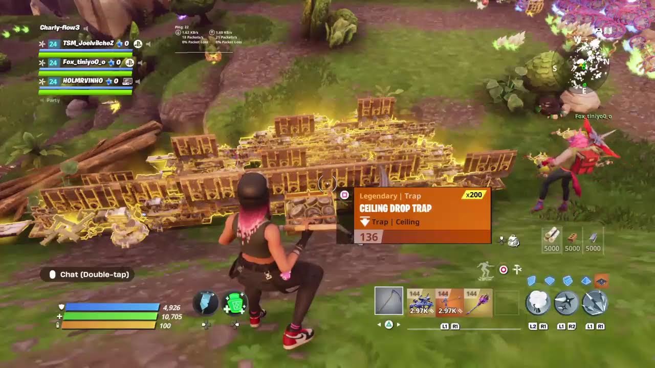 Regalando armas 130 t 144 /regalando trampas y materials no bucle en directo / salvar el mundo