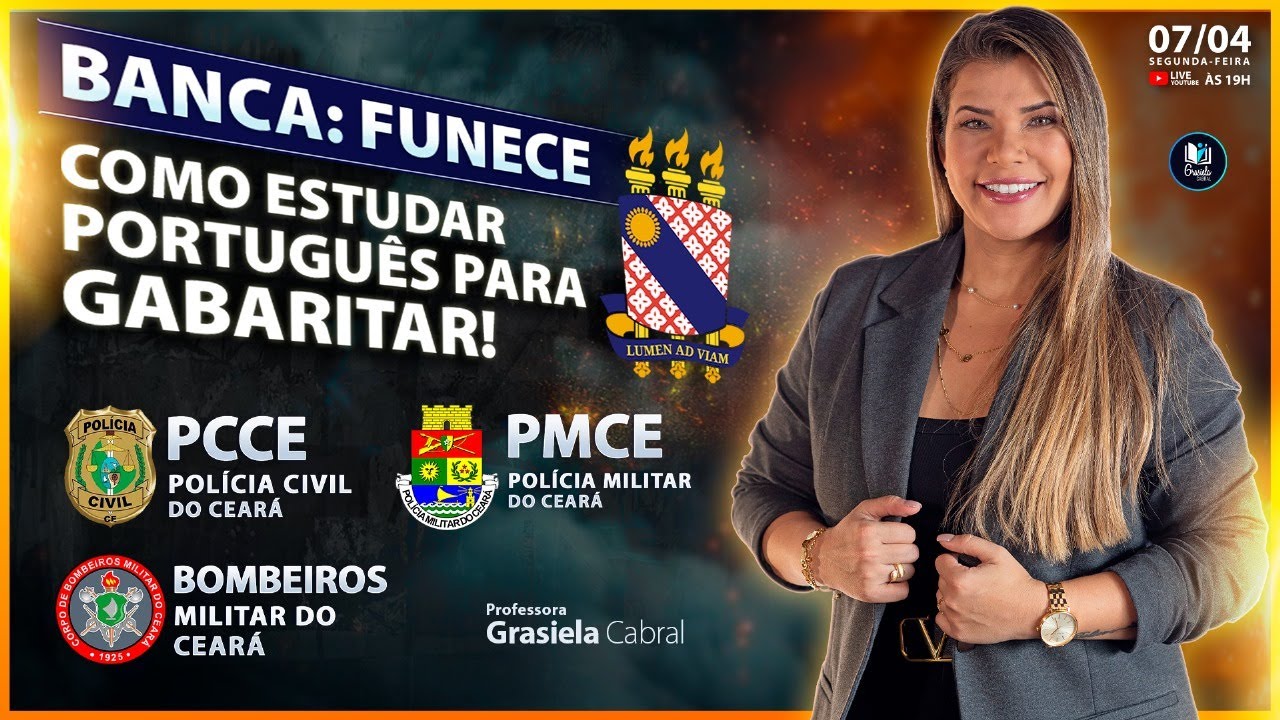 LIVE #291 - PORTUGUÊS FUNECE: Como estudar Português para gabaritar! PMCE, PCCE e Bombeiro CE
