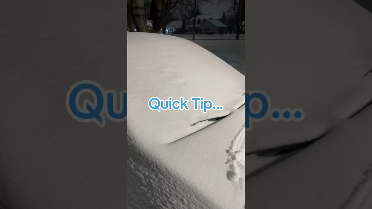 QUICK TIP! - Clean Snow Off Your Car Easier and Faster!   #shorts #snow #hack #tip  #automobile