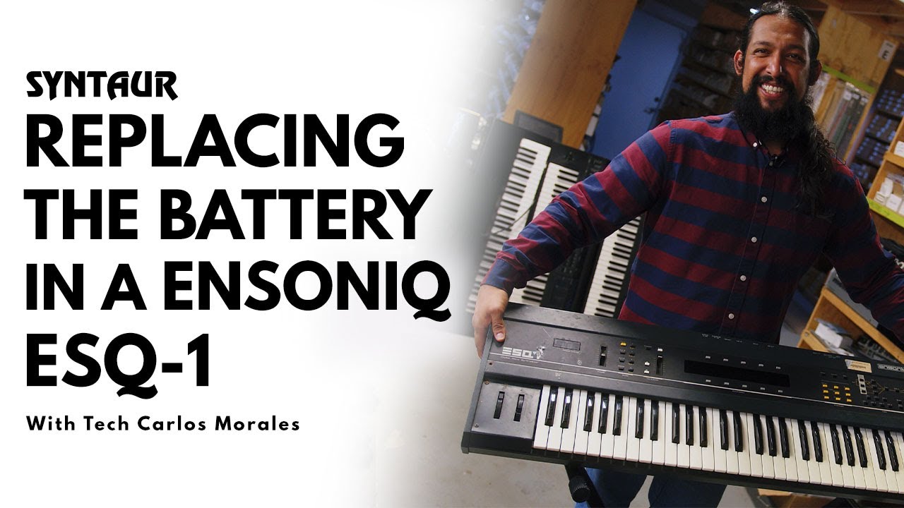 Замена батареи в Ensoniq ESQ-1