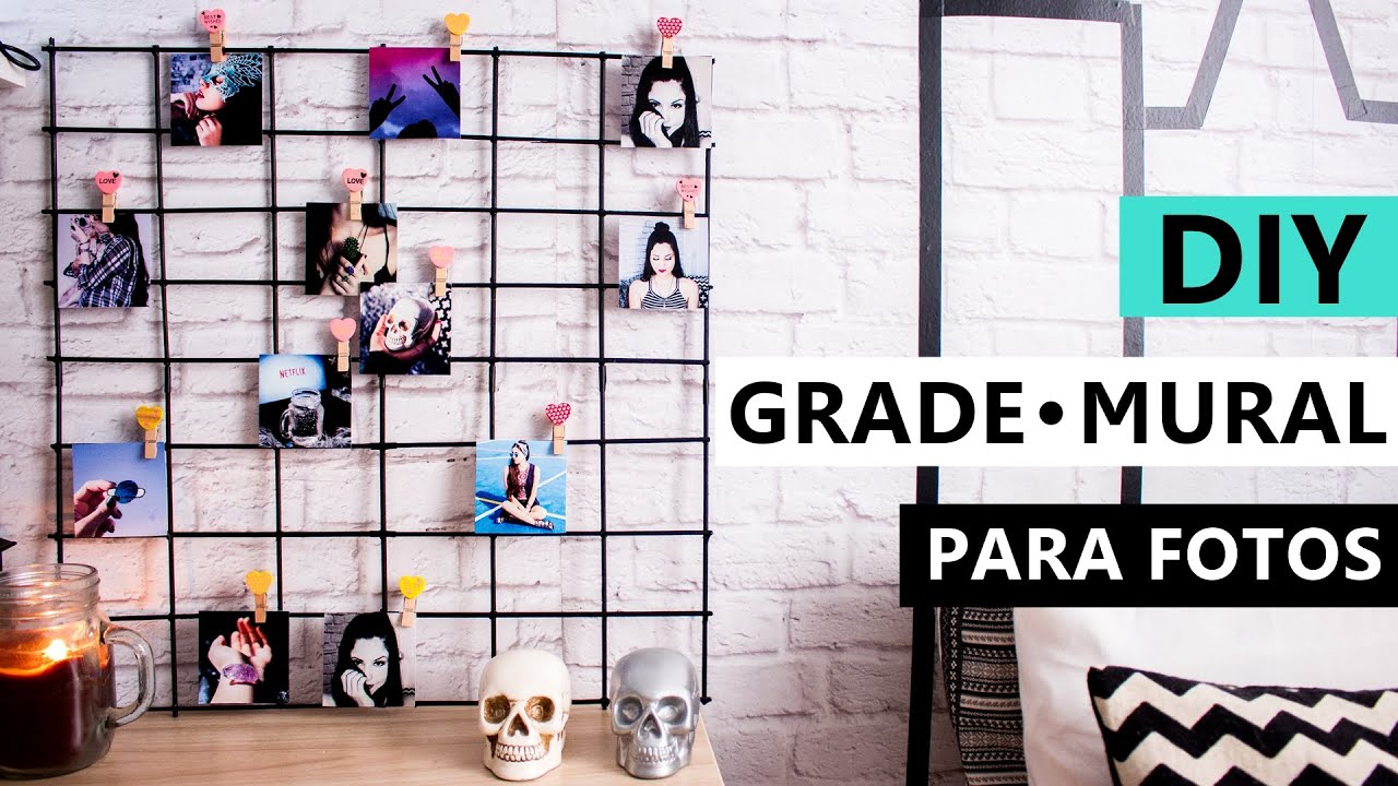 DIY Grade para fotos - Mural decoração com PALITO de Churrasco