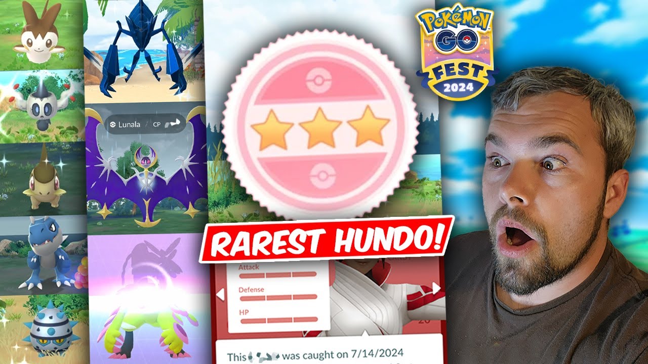 Мне удалось поймать самого редкого хундо во время 2-го дня Pokémon GO Fest Global 2024!