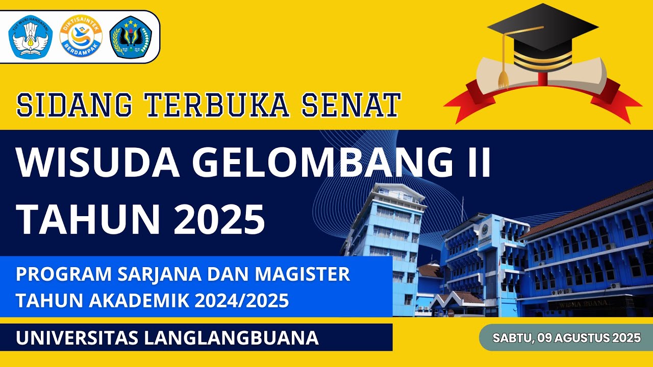 WISUDA UNIVERSITAS LANGLANGBUANA GELOMBANG II 2024/2025